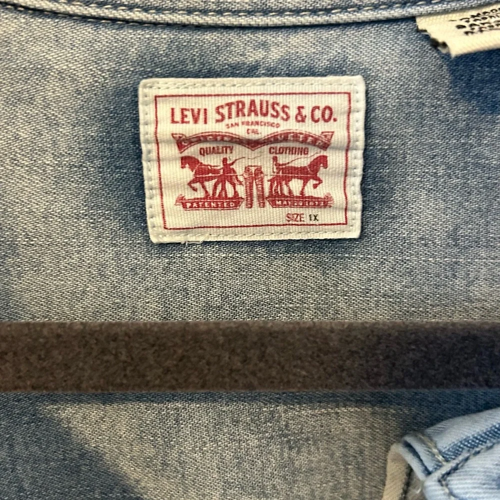 Levi's Ultimate Western Denim‎ Shirt SZ 1X (14-16) - Picture 7 of 14